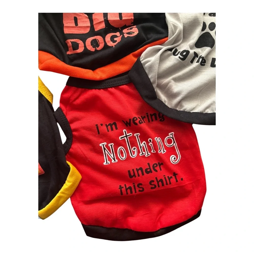 Lot of 8 Funny Graphic Dog Tank Tops Small Puppy Shirts Assorted Colors Bundle